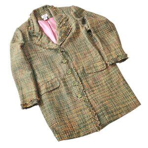Studio Works M Blazer Jacket Green Tweed
